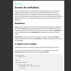 Events in wxPython