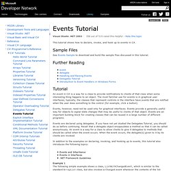 Events Tutorial (C#)