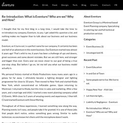 What is Eventure? Event Planner & Caterer Montreal