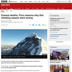 Everest deaths: Four reasons why this climbing season went wrong