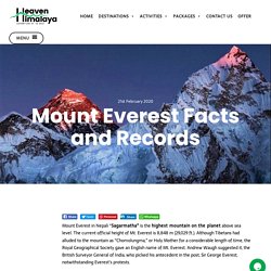 Mount Everest Facts and Records