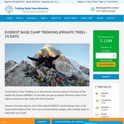 Everest Base Camp Trekking in Nepal - 15 Days Trekking in Nepal
