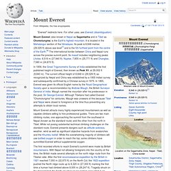 Wikipedia : Mount Everest