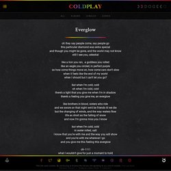 Everglow lyrics