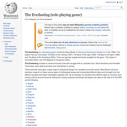 The Everlasting (role-playing game)