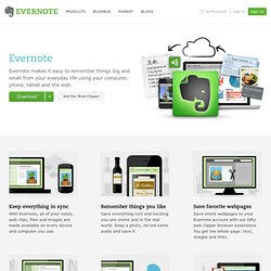 Use Evernote to save and sync notes, web pages, files, images, and more