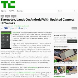 Evernote 5 Lands On Android With Updated Camera, UI Tweaks