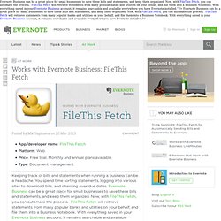 Works with Evernote Business: FileThis Fetch