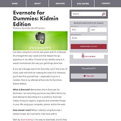 Evernote for Dummies: Kidmin Edition