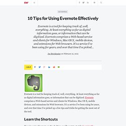 10 Tips for Using Evernote Effectively