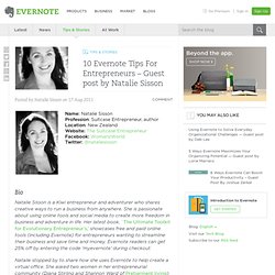 10 Evernote Tips For Entrepreneurs – Guest post by Natalie Sisson
