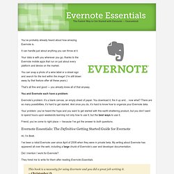 Evernote Essentials, The Definitive Getting-Started Guide for Evernote
