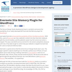 Evernote Site Memory Plugin for Wordpress