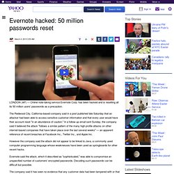 Evernote hacked: 50 million passwords reset