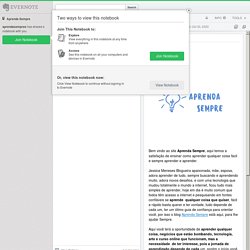 Evernote shared notebook: Aprenda Sempre