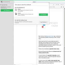 Evernote shared notebook: Aprender Fazer