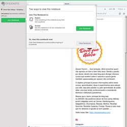 Evernote shared notebook: Doce Que Adoça - Atualizações