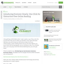 Introducing Evernote Clearly: One Click for Distraction-Free Online Reading