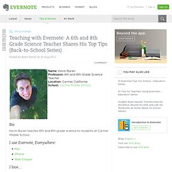 Teaching with Evernote: A 6th and 8th Grade Science Teacher Shares His Top Tips (Back-to-School Series)