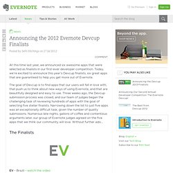 The 2012 Evernote Devcup Finalists