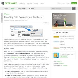 Emailing Into Evernote Just Got Better