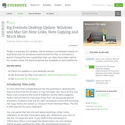 Big Evernote Desktop Update: Windows and Mac Get Note Links, Note Copying and Much More
