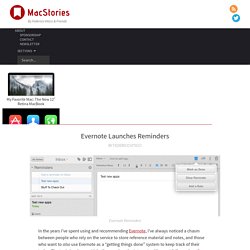 Evernote Launches Reminders