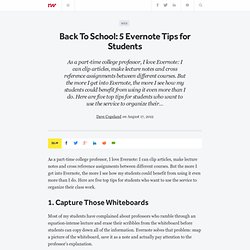 Back To School: 5 Evernote Tips for Students