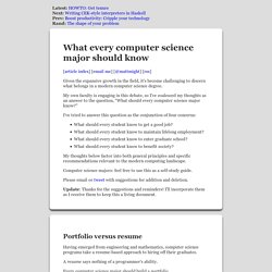 What every computer science major should know