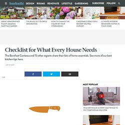 What Every House Needs - House Checklist