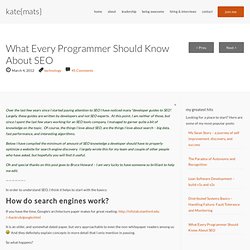 What Every Programmer Should Know About SEO