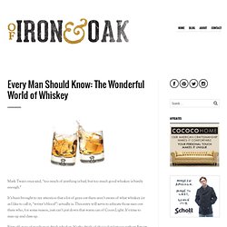 Every Man Should Know: The Wonderful World of Whiskey