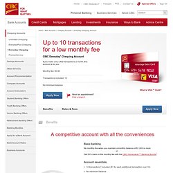 The Everyday Chequing Account from CIBC