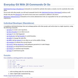 Everyday GIT With 20 Commands Or So