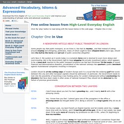 Free online lesson from High Level Everyday English language book with Idioms and Expresssions