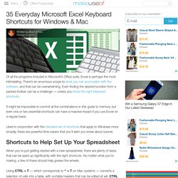 35 Everyday Microsoft Excel Keyboard Shortcuts for Windows & Mac