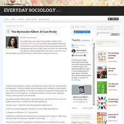 Everyday Sociology Blog: The Bystander Effect: A Case Study