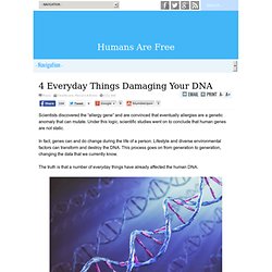 4 Everyday Things Damaging Your DNA