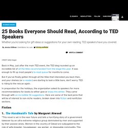 25 Books Everyone Should Read, According to TED Speakers
