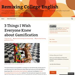 3 Things I Wish Everyone Knew about Gamification