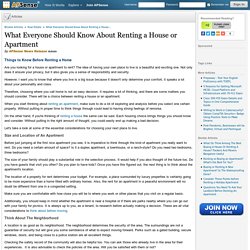 What Everyone Should Know About Renting a House or Apartment by APSense News Release