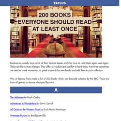 Best 200 Books Everyone Should Read in Their Lifetime » Tapoos