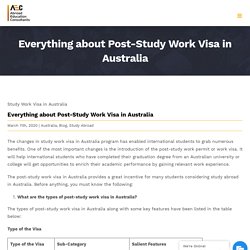 Everything about Post-Study Work Visa in Australia - AEC