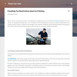 Everything You Need to Know about Car Polishing