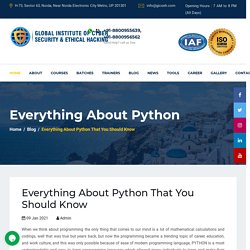 Everything About Python That You Should Know