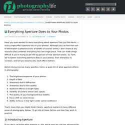 Everything Aperture Does to Your Photos