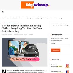 Best Set Top Box in India Everything You Want To Know Before Investing