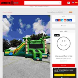 Everything About the Bounce Houses Article