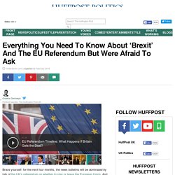 Everything You Need To Know About 'Brexit' And The EU Referendum But Were Afraid To Ask