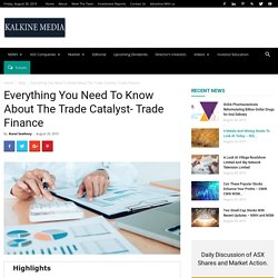 Everything You Need To Know About The Trade Catalyst- Trade Finance - Kalkine Media